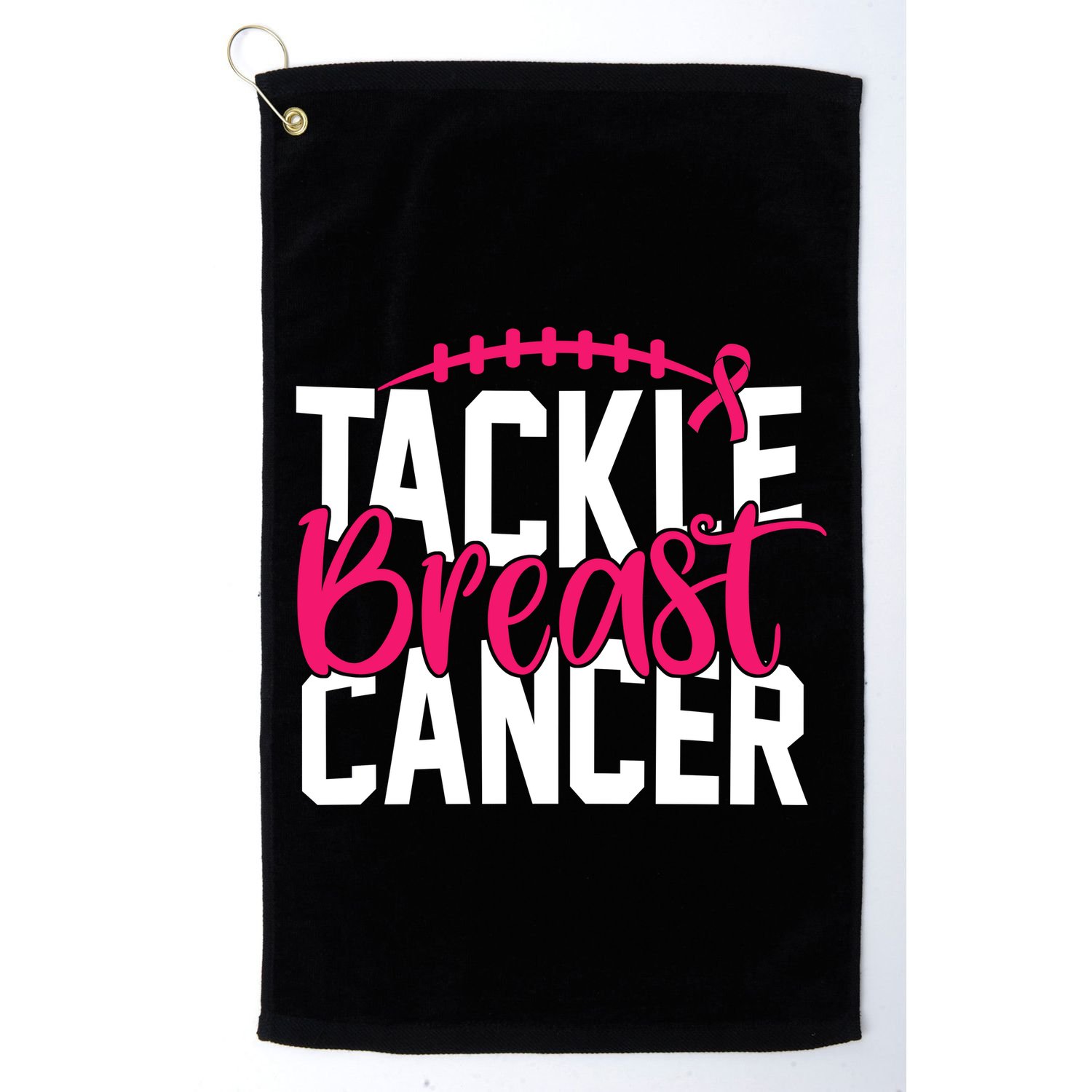 Tackle Breast Cancer Awareness Football Fan Golf Towel