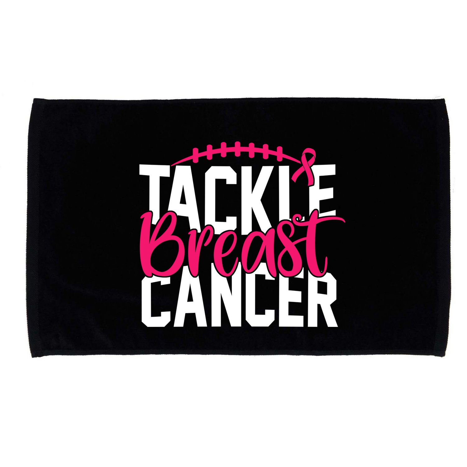 Tackle Breast Cancer Awareness Football Fan Microfiber Hand Towel