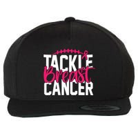 Tackle Breast Cancer Awareness Football Fan Wool Snapback Cap