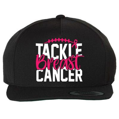 Tackle Breast Cancer Awareness Football Fan Wool Snapback Cap