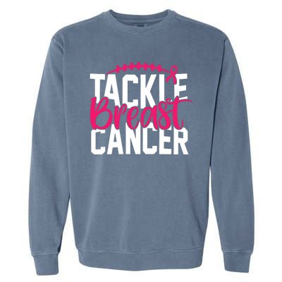 Tackle Breast Cancer Awareness Football Fan Garment-Dyed Sweatshirt