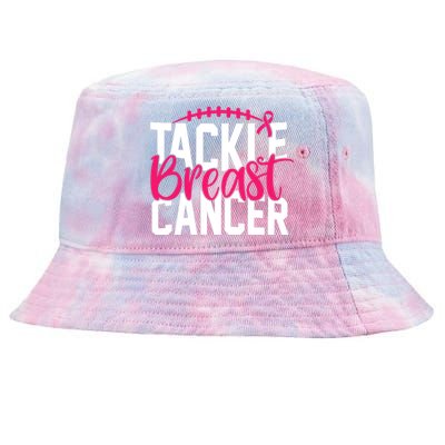 Tackle Breast Cancer Awareness Football Fan Tie-Dyed Bucket Hat