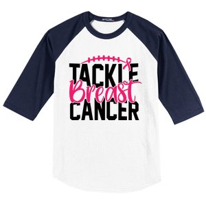 Tackle Breast Cancer Awareness Football Fan Baseball Sleeve Shirt