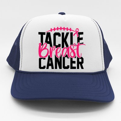 Tackle Breast Cancer Awareness Football Fan Trucker Hat