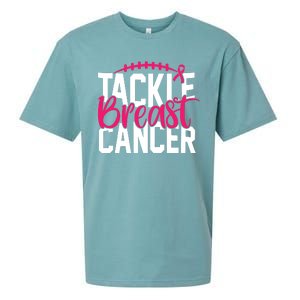 Tackle Breast Cancer Awareness Football Fan Sueded Cloud Jersey T-Shirt