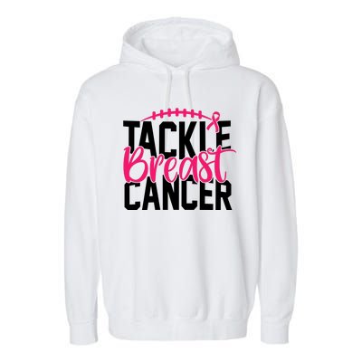 Tackle Breast Cancer Awareness Football Fan Garment-Dyed Fleece Hoodie