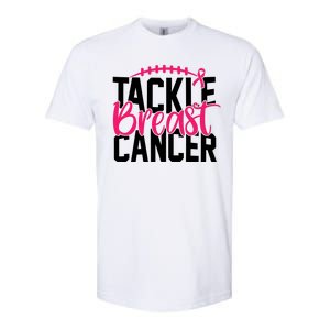 Tackle Breast Cancer Awareness Football Fan Softstyle CVC T-Shirt