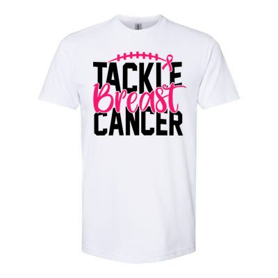 Tackle Breast Cancer Awareness Football Fan Softstyle CVC T-Shirt