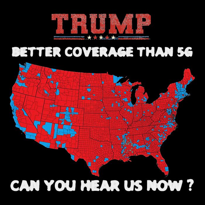 Trump Better Coverage Than 5g Can You Hear Us Now Flat Bill Trucker Hat