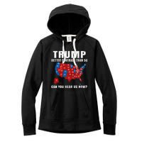 Trump Better Coverage Than 5g Can You Hear Us Now Usa Map Women's Fleece Hoodie