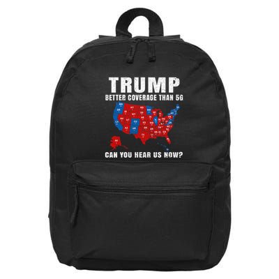 Trump Better Coverage Than 5g Can You Hear Us Now Usa Map 16 in Basic Backpack