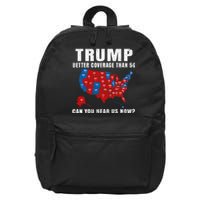 Trump Better Coverage Than 5g Can You Hear Us Now Usa Map 16 in Basic Backpack