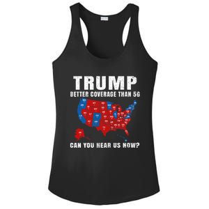 Trump Better Coverage Than 5g Can You Hear Us Now Usa Map Ladies PosiCharge Competitor Racerback Tank