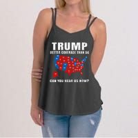 Trump Better Coverage Than 5g Can You Hear Us Now Usa Map Women's Strappy Tank