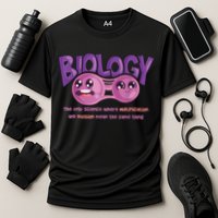 Teaching Biology Cell Science Teacher Funny Quote Cooling Performance Crew T-Shirt