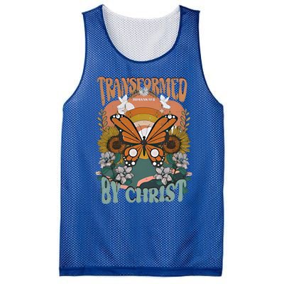 Transformed By Christ Retro Butterfly Ro 13:2 Christian Meaningful Gift Mesh Reversible Basketball Jersey Tank