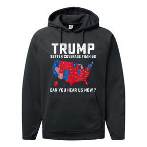 Trump Better Coverage Than 5g Can You Hear Us Now Performance Fleece Hoodie