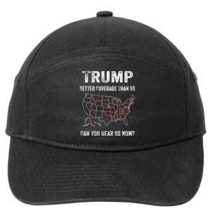 Trump Better Coverage Than 5g Can You Hear Us Now Usa Map 7-Panel Snapback Hat