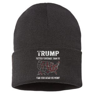 Trump Better Coverage Than 5g Can You Hear Us Now Usa Map Sustainable Knit Beanie