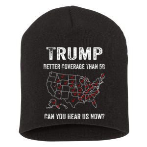 Trump Better Coverage Than 5g Can You Hear Us Now Usa Map Short Acrylic Beanie