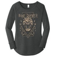 The Bone Carver Death God Skeleton Spicy Books Women's Perfect Tri Tunic Long Sleeve Shirt