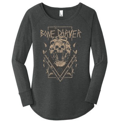 The Bone Carver Death God Skeleton Spicy Books Women's Perfect Tri Tunic Long Sleeve Shirt