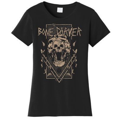 The Bone Carver Death God Skeleton Spicy Books Women's T-Shirt