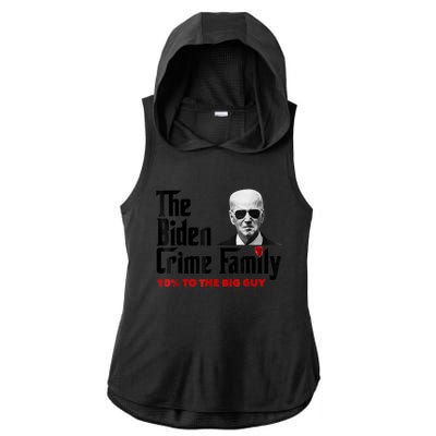 The Biden Crime Family Funny Anti Biden Liberals Democrats Ladies PosiCharge Tri-Blend Wicking Draft Hoodie Tank