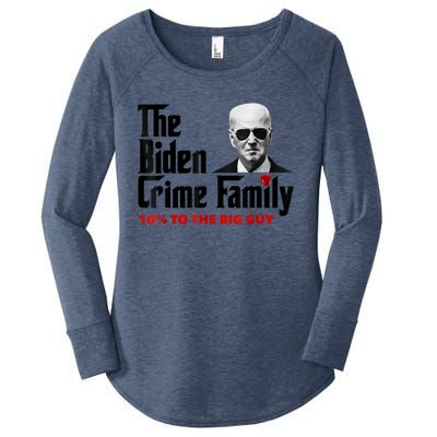 The Biden Crime Family Funny Anti Biden Liberals Democrats Women's Perfect Tri Tunic Long Sleeve Shirt