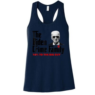 The Biden Crime Family Funny Anti Biden Liberals Democrats Women's Racerback Tank