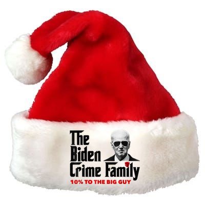 The Biden Crime Family Funny Anti Biden Liberals Democrats Premium Christmas Santa Hat