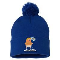 Trump Balloon Cute Gift Pom Pom 12in Knit Beanie