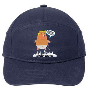 Trump Balloon Cute Gift 7-Panel Snapback Hat