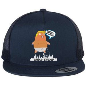 Trump Balloon Cute Gift Flat Bill Trucker Hat