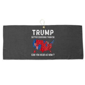 Trump Better Coverage Than 5g Can You Hear Us Now Usa Map Large Microfiber Waffle Golf Towel