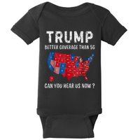 Trump Better Coverage Than 5g Can You Hear Us Now Usa Map Baby Bodysuit