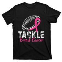 Tackle Breast Cancer Awareness Football Survivor Gift T-Shirt