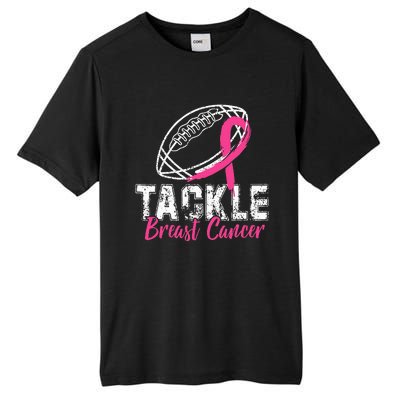 Tackle Breast Cancer Awareness Football Survivor Gift Tall Fusion ChromaSoft Performance T-Shirt