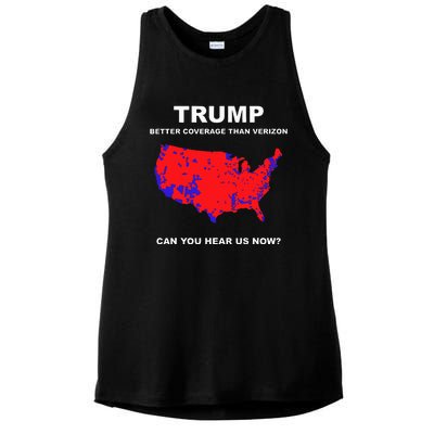 Trump Better Coverage Than Verizon Can You Hear Us Now Ladies PosiCharge Tri-Blend Wicking Tank