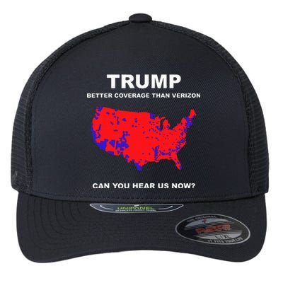 Trump Better Coverage Than Verizon Can You Hear Us Now Flexfit Unipanel Trucker Cap