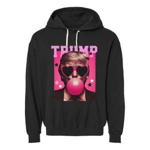 Trump Blowing Christmas Trump Garment-Dyed Fleece Hoodie