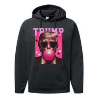 Trump Blowing Christmas Trump Performance Fleece Hoodie