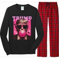 Trump Blowing Christmas Trump Long Sleeve Pajama Set