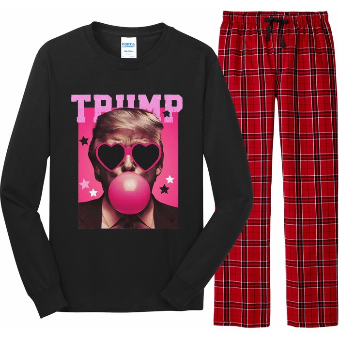 Trump Blowing Christmas Trump Long Sleeve Pajama Set