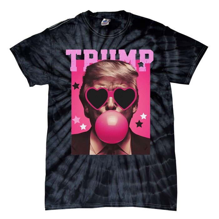 Trump Blowing Christmas Trump Tie-Dye T-Shirt