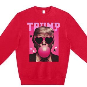 Trump Blowing Christmas Trump Premium Crewneck Sweatshirt