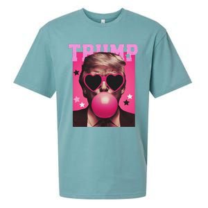 Trump Blowing Christmas Trump Sueded Cloud Jersey T-Shirt