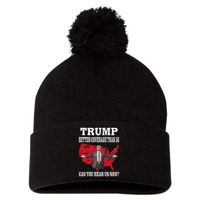 Trump Better Coverage Than 5g Can You Hear Us Now Politics Pom Pom 12in Knit Beanie