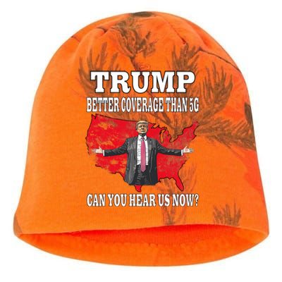 Trump Better Coverage Than 5g Can You Hear Us Now Politics Kati - Camo Knit Beanie