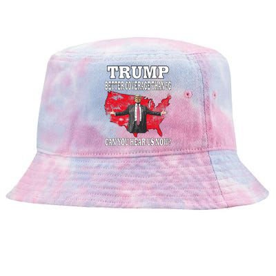 Trump Better Coverage Than 5g Can You Hear Us Now Politics Tie-Dyed Bucket Hat